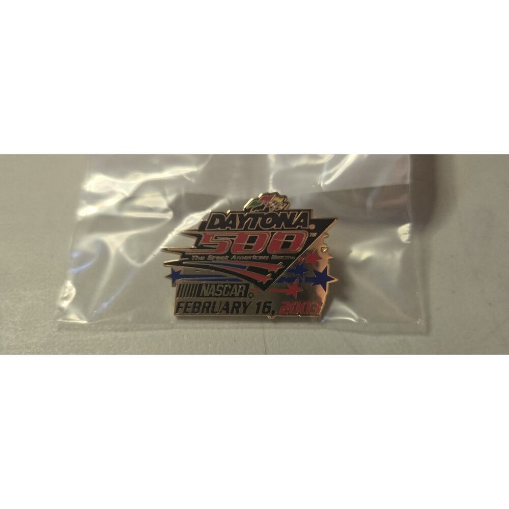 NASCAR Winston Cup Race Day Lapel Hat Pin Daytona 500 February 16 2003 2/16/03